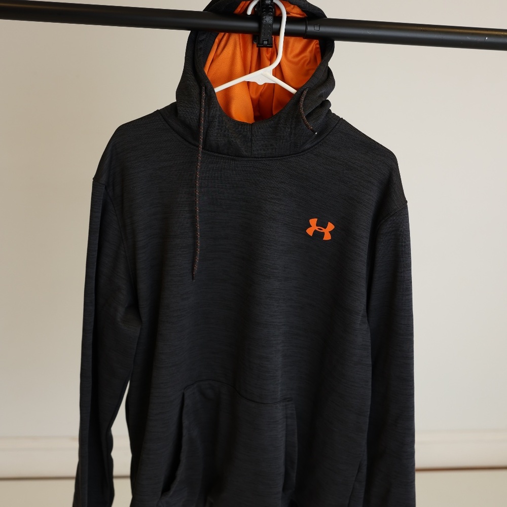 NWOT Under Armour Gray and Orange Hoodie Size XL